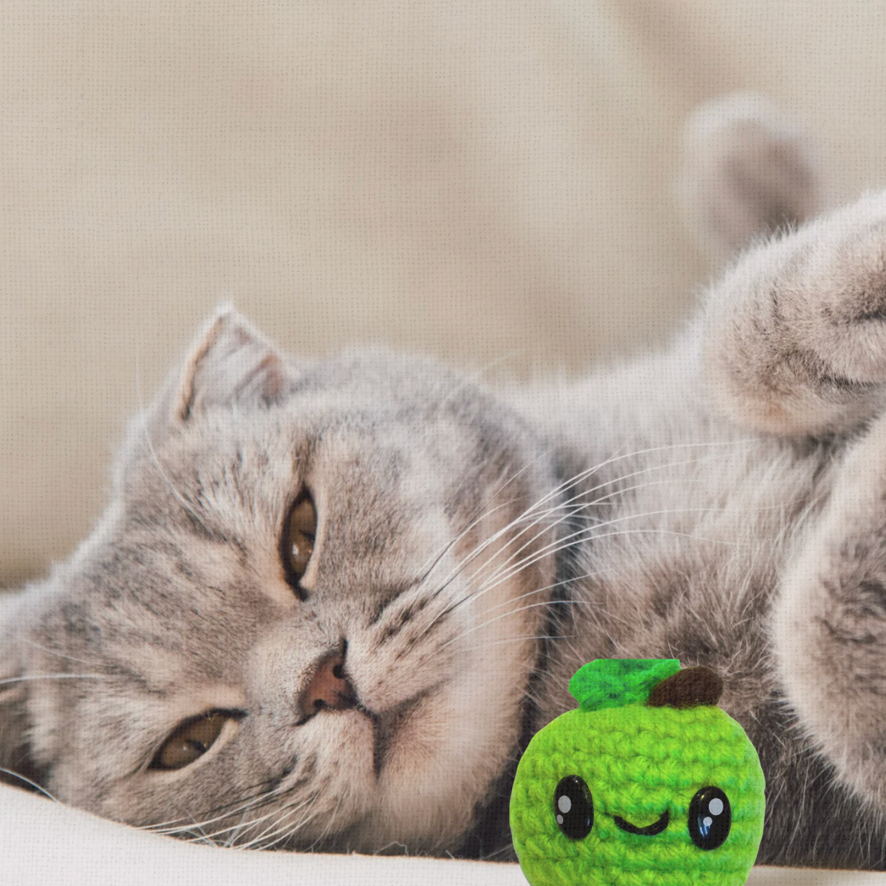 Handmade Cat Toy - 2 pack | Ruby & Olive – The Halloween Apples Chunkle Puffs Infused with Miracle Nip Botanicals