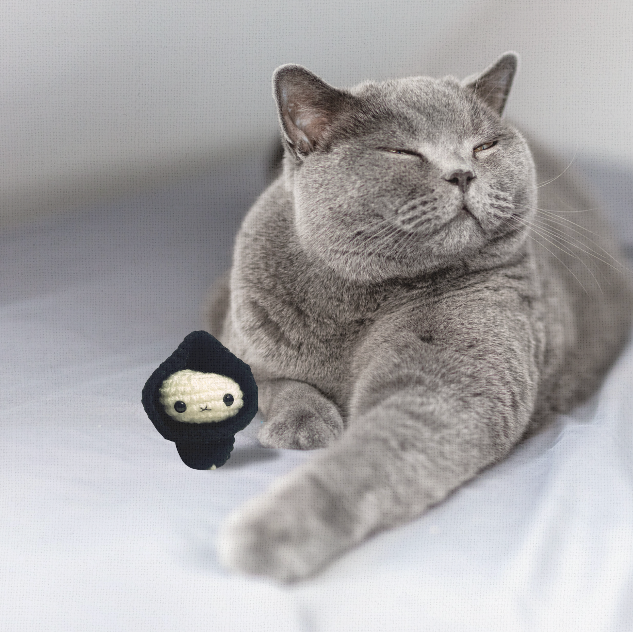 Handmade Catnip Toy | Monty the Grim Reaper – A Halloween Chunkle Puff Infused with Miracle Nip Botanicals