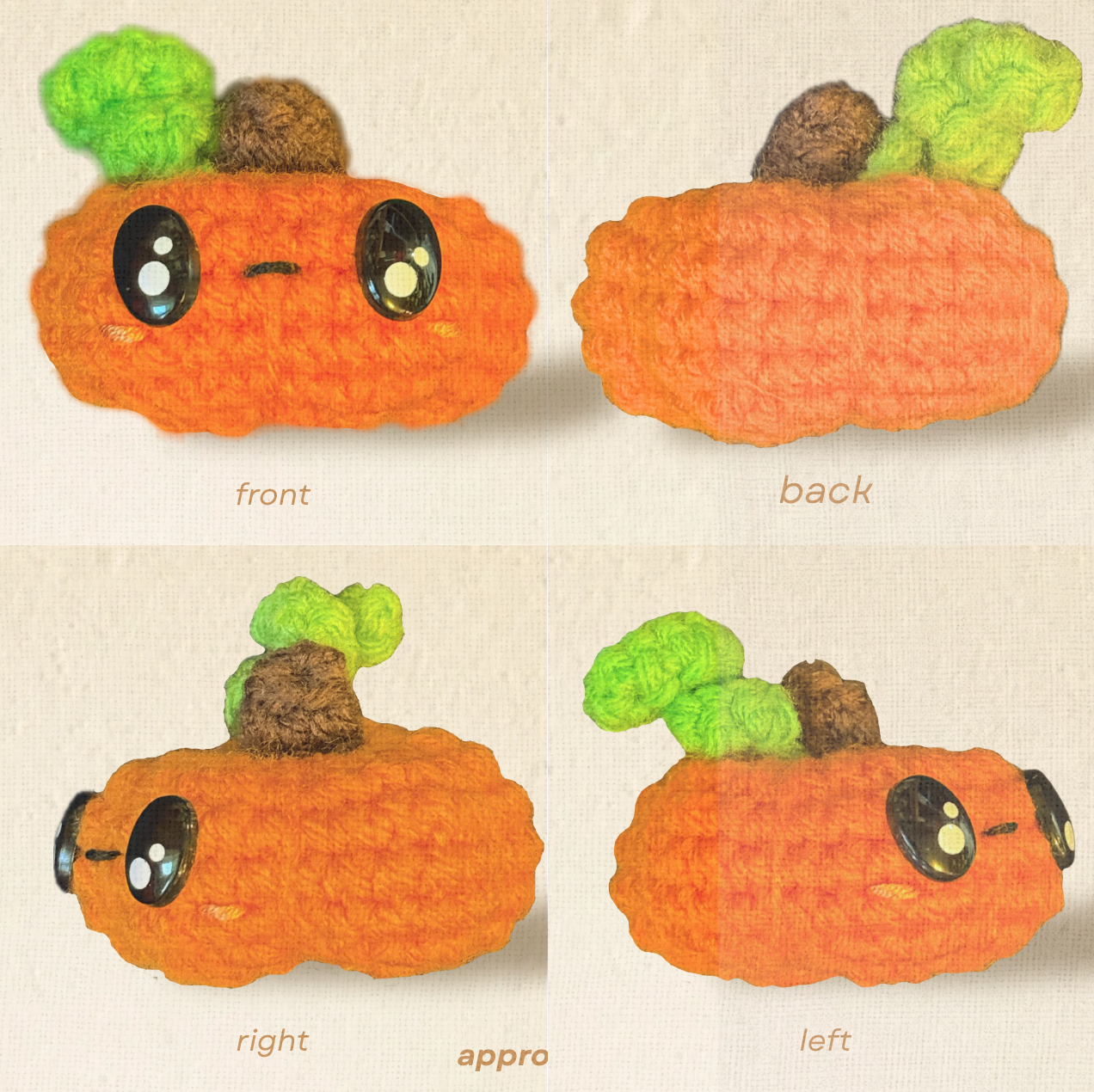 Handmade Catnip Toy | Larry the Pumpkin – A Halloween Chunkle Puff Infused with Miracle Nip Botanicals