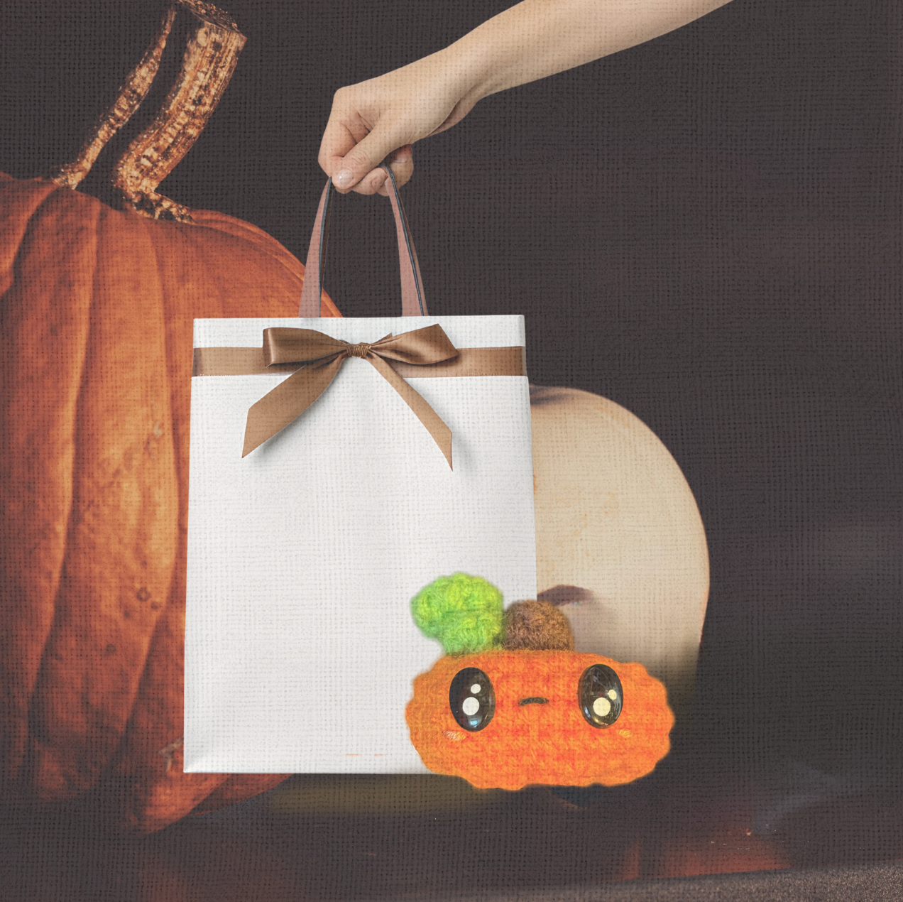 Handmade Catnip Toy | Larry the Pumpkin – A Halloween Chunkle Puff Infused with Miracle Nip Botanicals