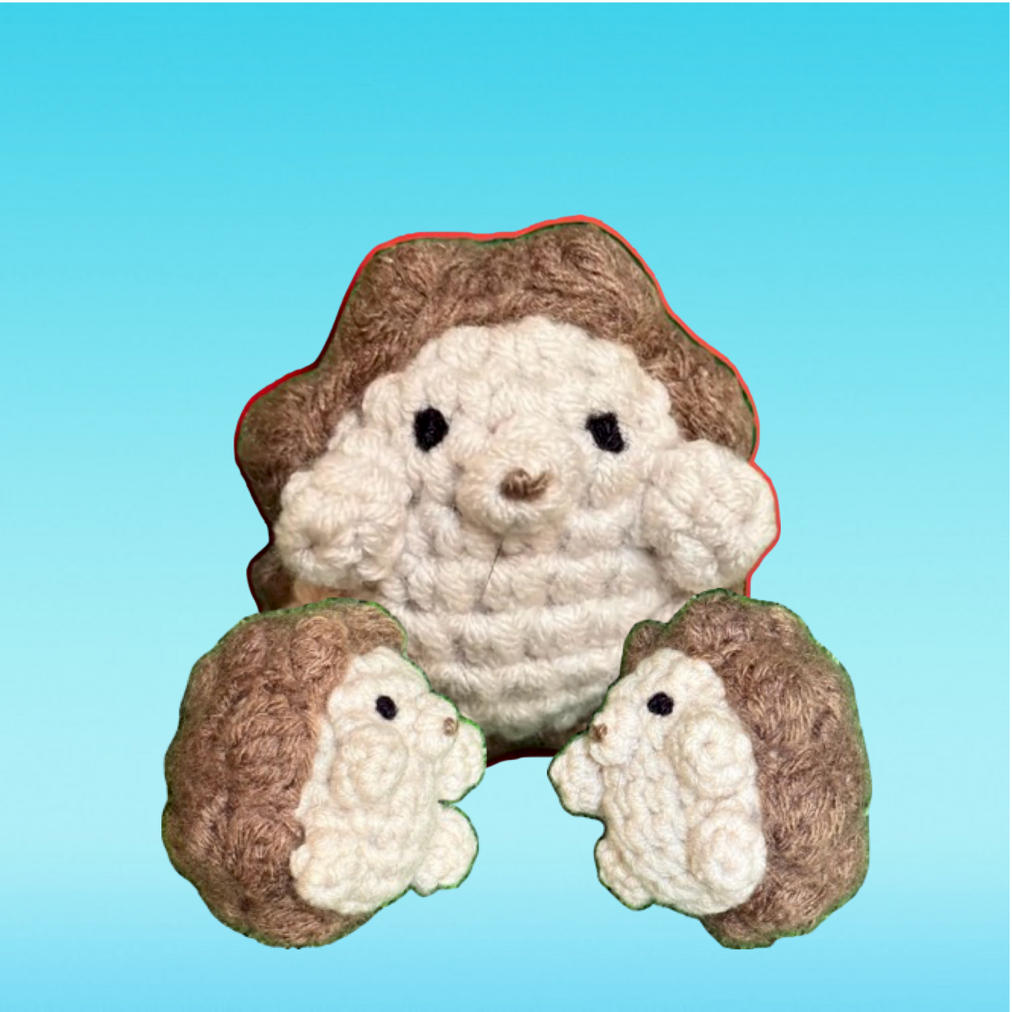 clover - chunkle puff cat toy - hedgehog