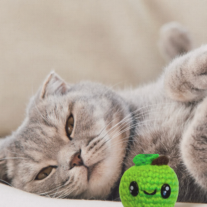 Handmade Cat Toy - 2 pack | Ruby & Olive – The Halloween Apples Chunkle Puffs Infused with Miracle Nip Botanicals