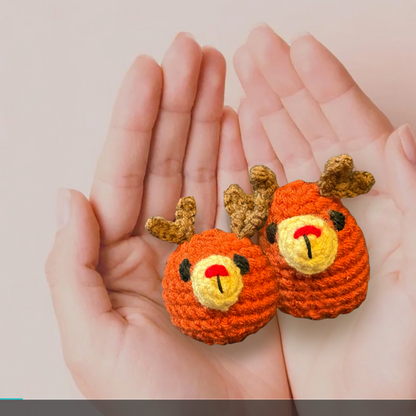 Winter reindeer duo | lightweight + weighted cat toys