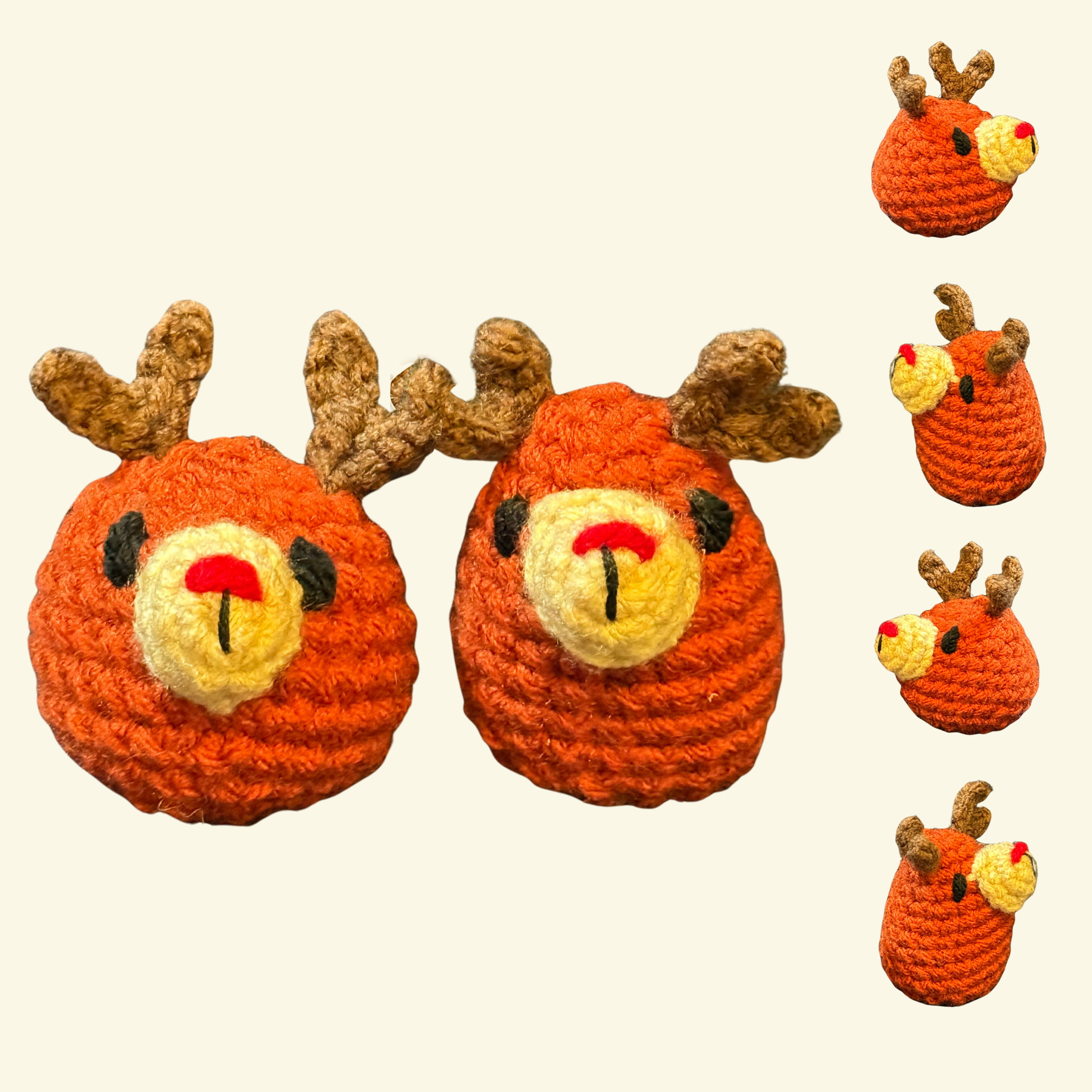 Winter reindeer duo | lightweight + weighted cat toys