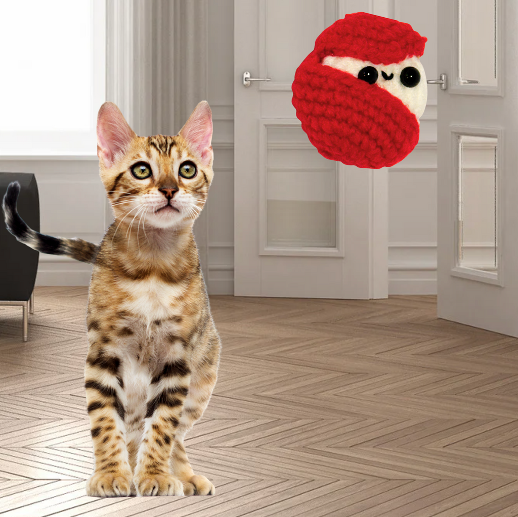 Minette the Little Cheese – Artisan Chunkle Puff Cat Toy Infused with Miracle Nip