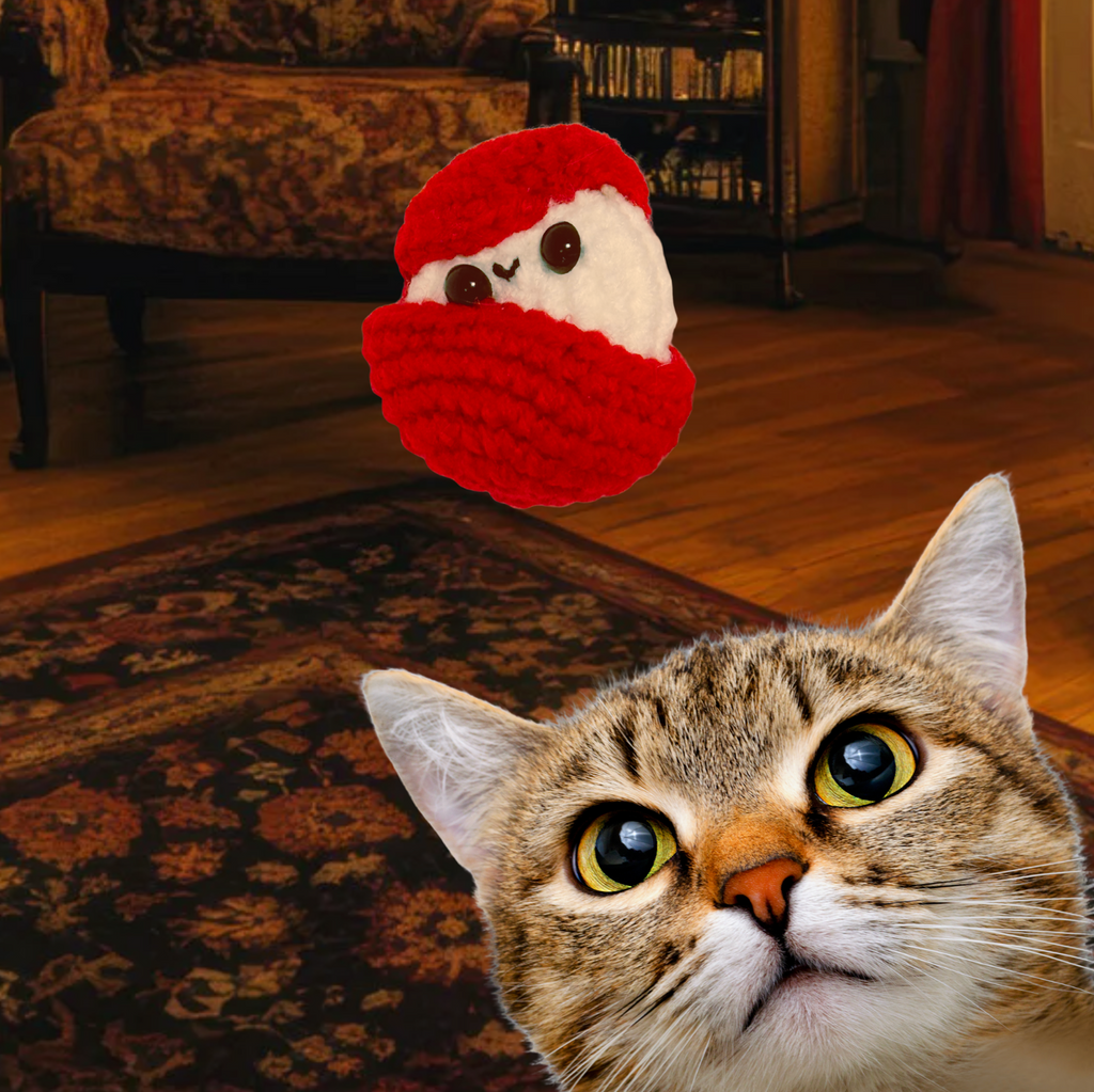 Minette the Little Cheese – Artisan Chunkle Puff Cat Toy Infused with Miracle Nip