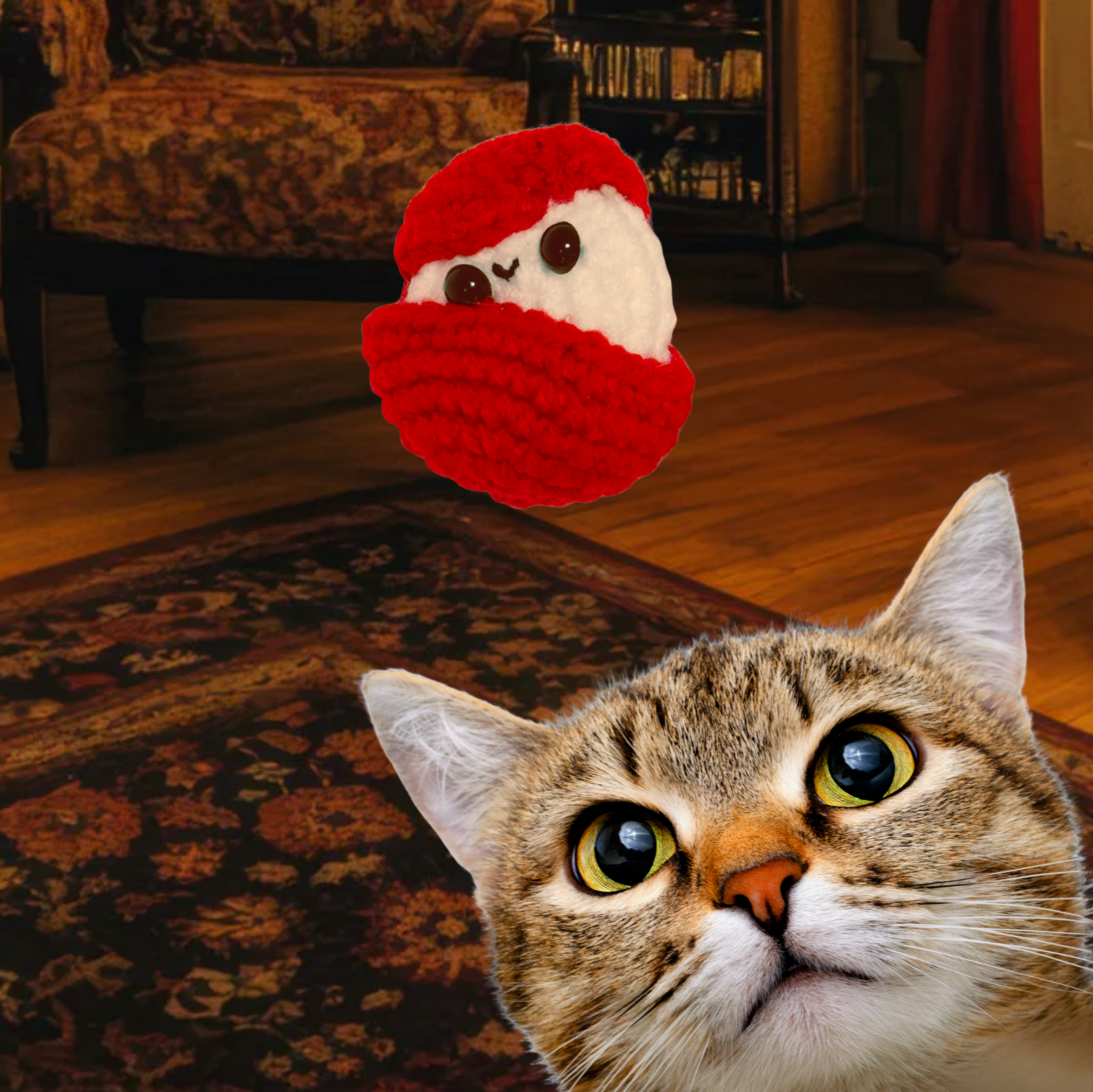 Minette the Little Cheese – Artisan Chunkle Puff Cat Toy Infused with Miracle Nip